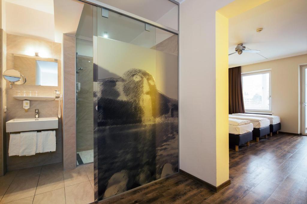 Koupelna v ubytování Basic Hotel Innsbruck