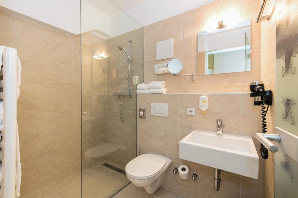 Koupelna v ubytování Basic Hotel Innsbruck