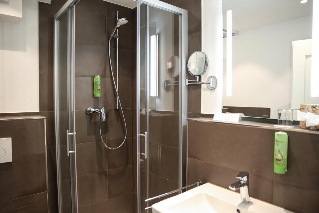 Koupelna v ubytování Hotel Friedenseiche