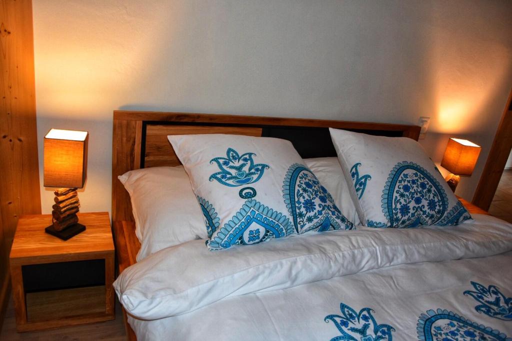 Postel nebo postele na pokoji v ubytování Chalet Belmont