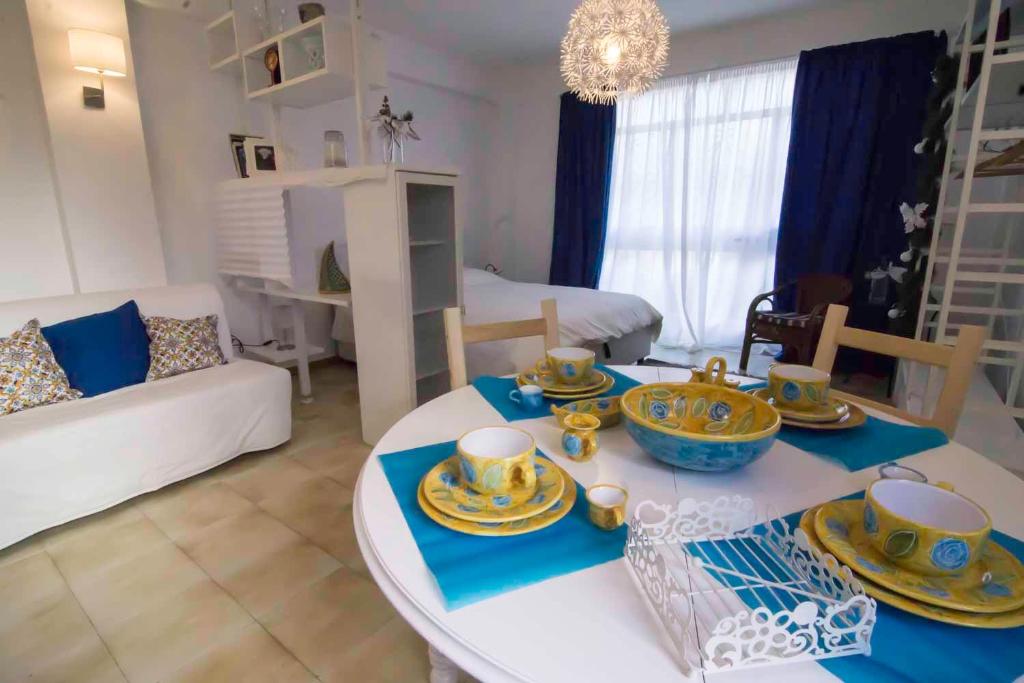 Posezení v ubytování B&B Pudding