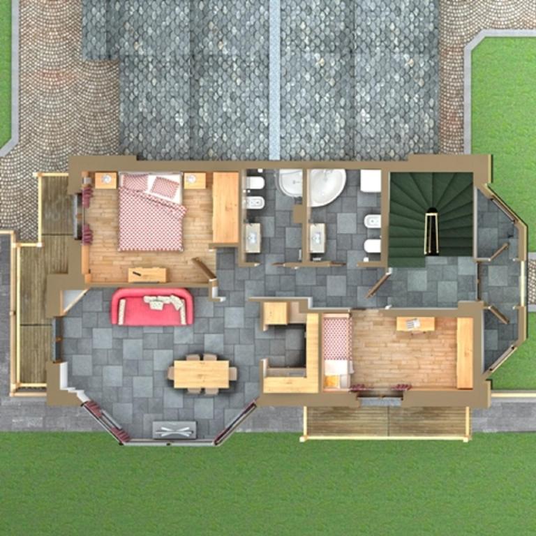 Posezení v ubytování Chalets Mignon