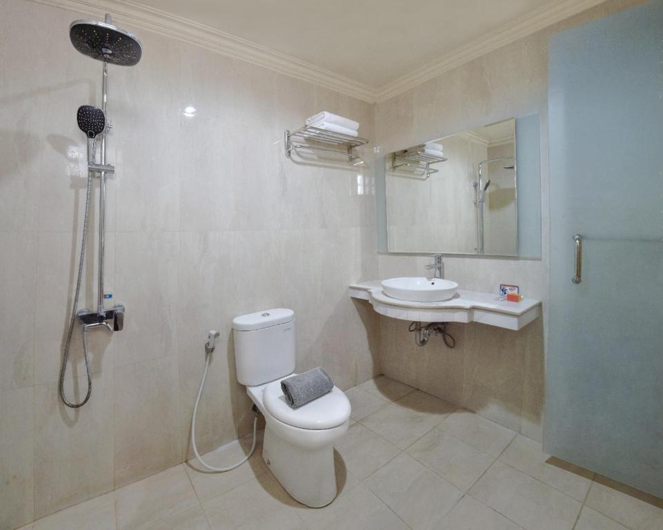 Koupelna v ubytování Hotel Grand Rosela