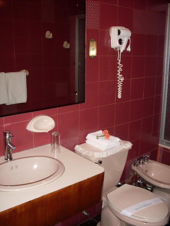 Koupelna v ubytování Hotel Mercurio
