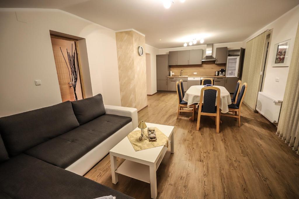 Kuchyň nebo kuchyňský kout v ubytování Landhaus zur Tanne