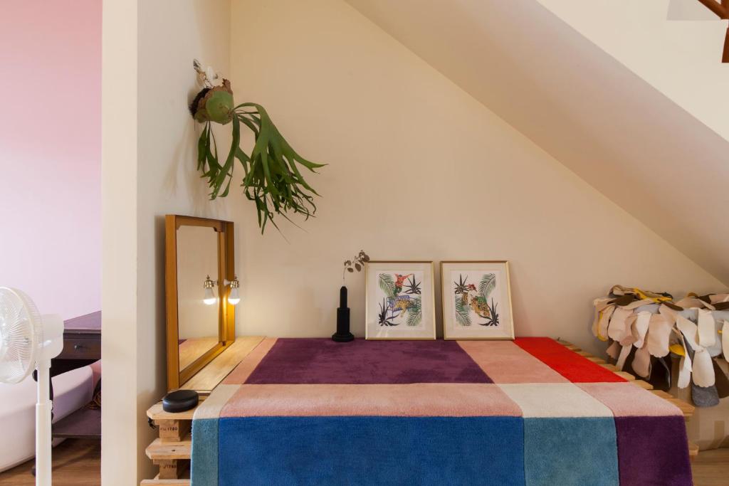 Postel nebo postele na pokoji v ubytování 01+ Home