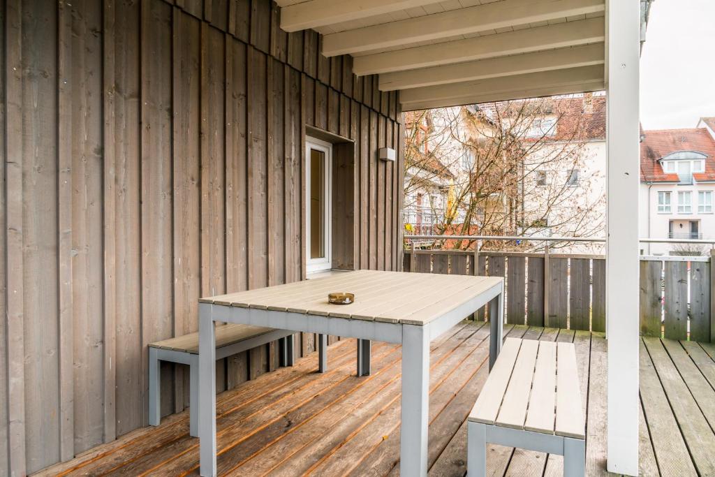 Balkón nebo terasa v ubytování Stadthaus Gut Hügle