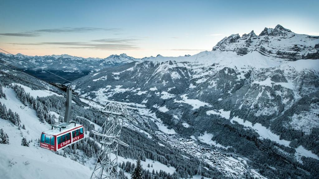 Appartement à la montagne v zimě