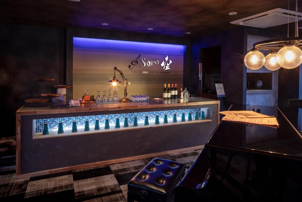 Lounge nebo bar v ubytování Wat Hotel & Spa Hida Takayama