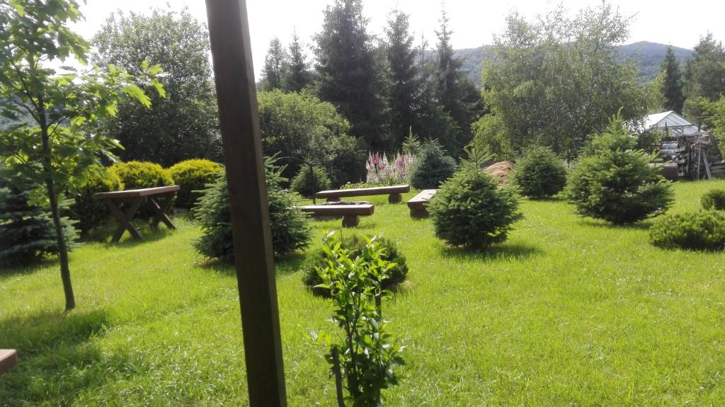 Vonkajšia záhrada v ubytovaní Pokoje Gościnne Pod Wysotą