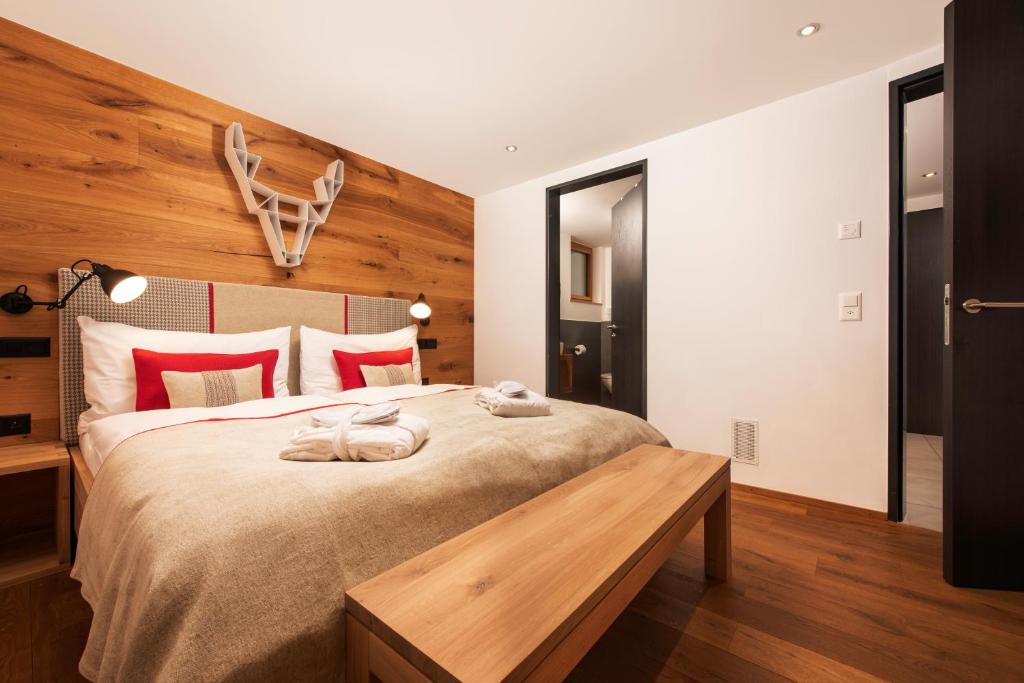 Postel nebo postele na pokoji v ubytování Chalet Nepomuk