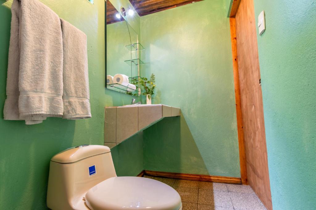 Koupelna v ubytování Cabinas Arrecife