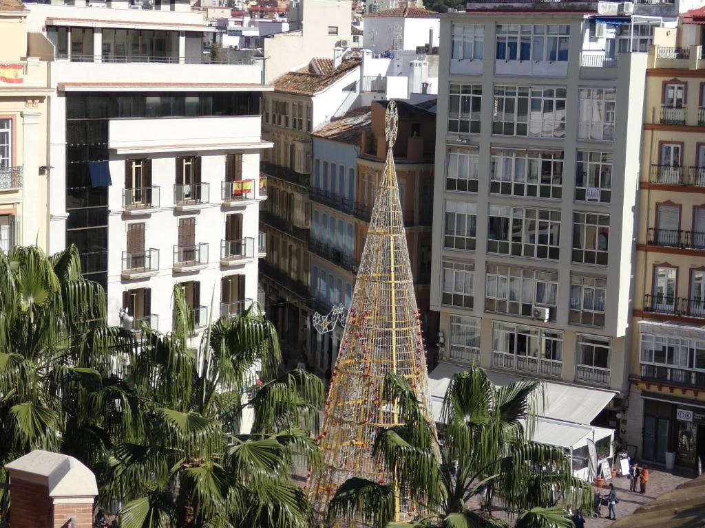 Nespecifikovaný výhled na destinaci Málaga nebo výhled na město při pohledu z apartmánu