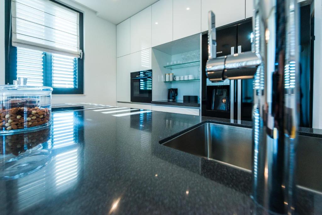 Kuchyň nebo kuchyňský kout v ubytování Saint Blaise Luxury Suite