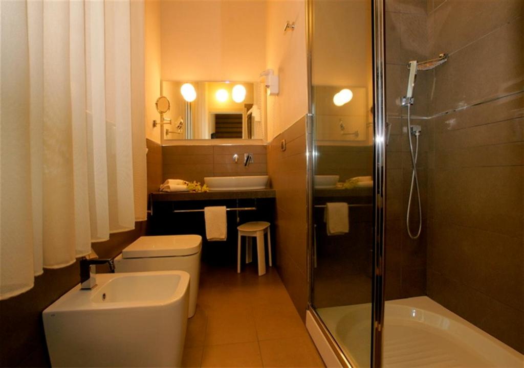 Koupelna v ubytování Hotel Rosenblatt