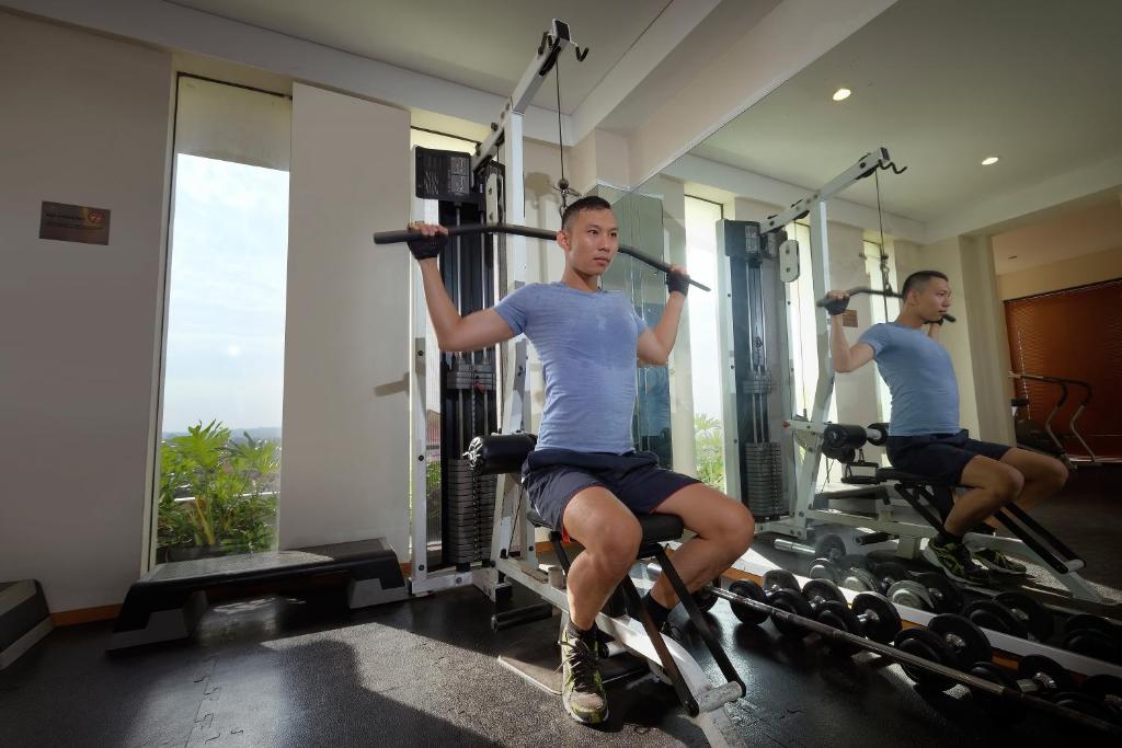 Fitness centrum a/nebo fitness zařízení v ubytování Wimarion Hotel Semarang