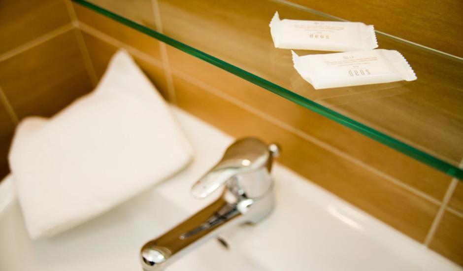 Koupelna v ubytování Penzion - Restaurace Na Mýtě