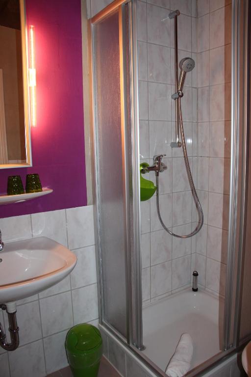 Koupelna v ubytování Hotel Turmdieb