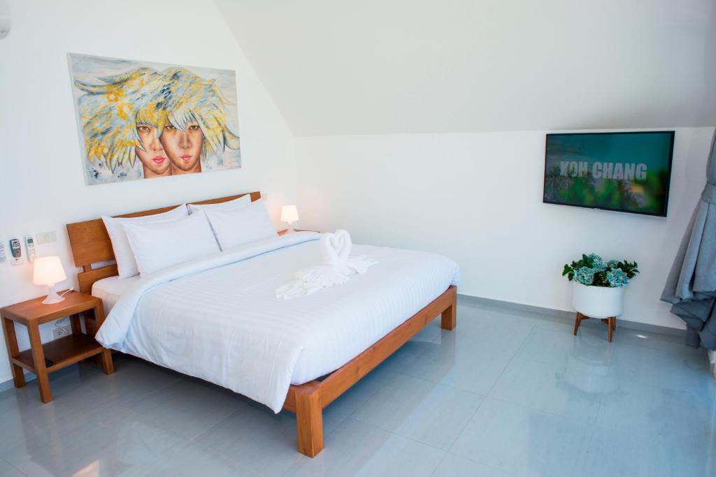Sunset Emily Villas & Rooms - 豪华双人卧室与海景和阳台-7B/1