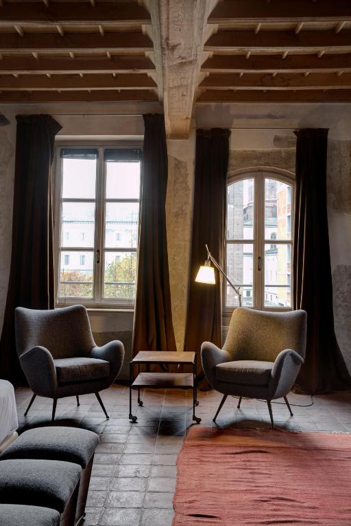 Posezení v ubytování Casa del Pingone