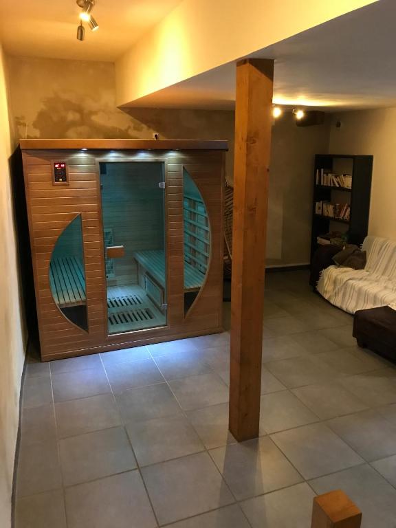 Postel nebo postele na pokoji v ubytování Gite Cap de la Hont