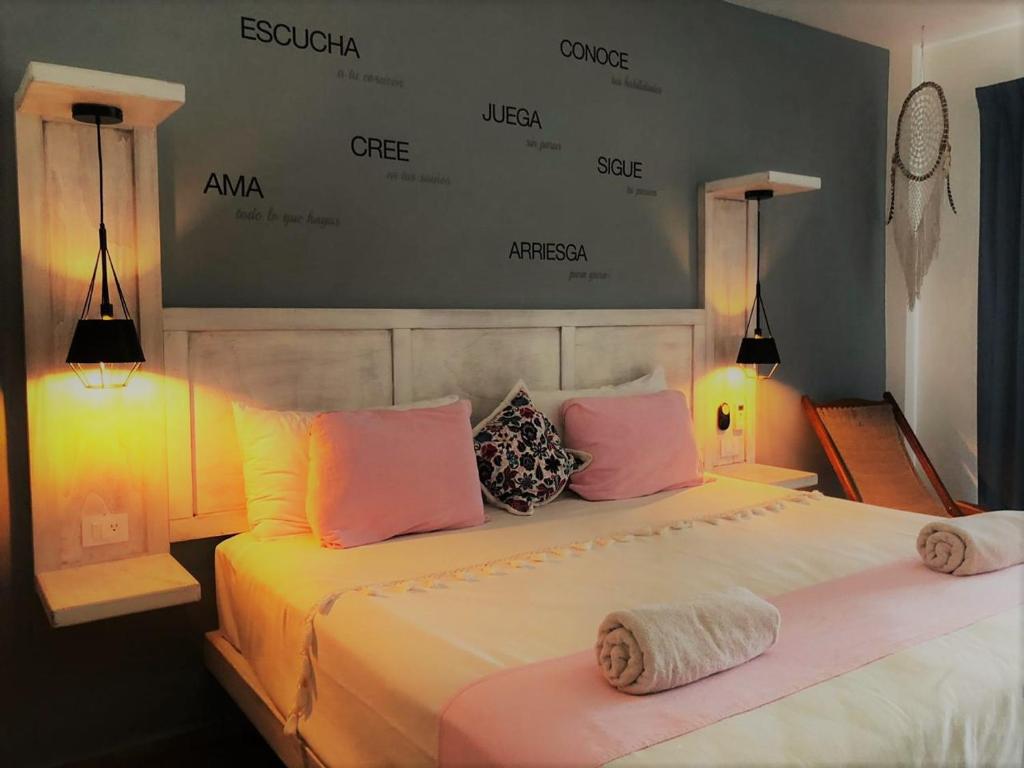 Postel nebo postele na pokoji v ubytování Hotel Luna De Plata