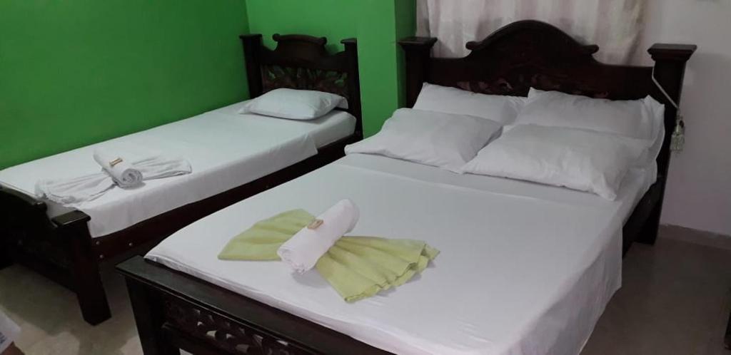 Postel nebo postele na pokoji v ubytování Hotel Mansión del Cesar