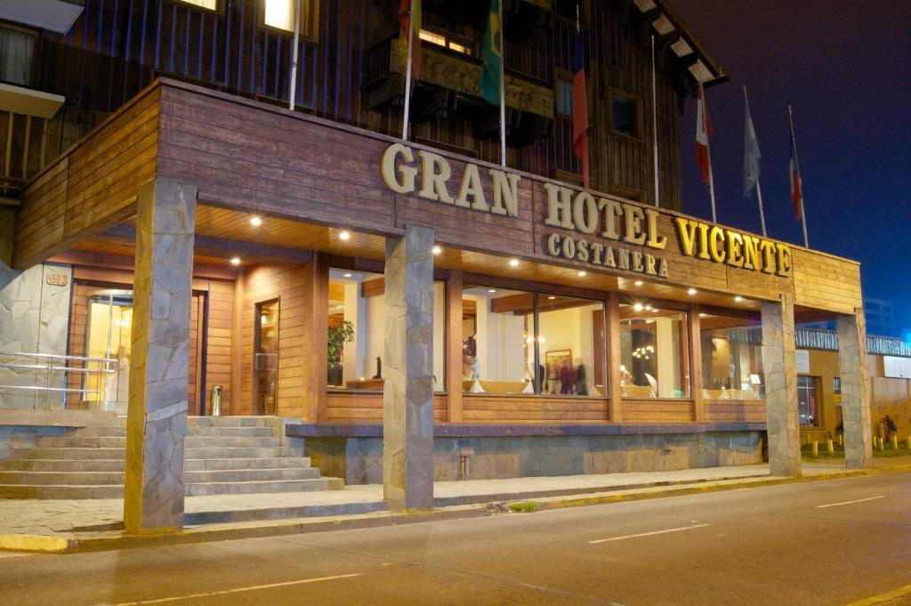 a building with a sign that reads grand hotel vancouver at Gran Hotel Vicente Costanera in Puerto Montt
