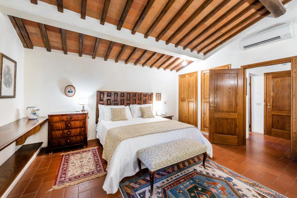 Posteľ alebo postele v izbe v ubytovaní Relais Vignale & Spa