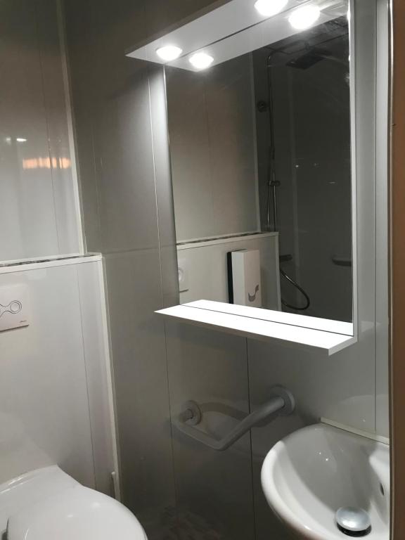 Koupelna v ubytování Hôtel le Rohu