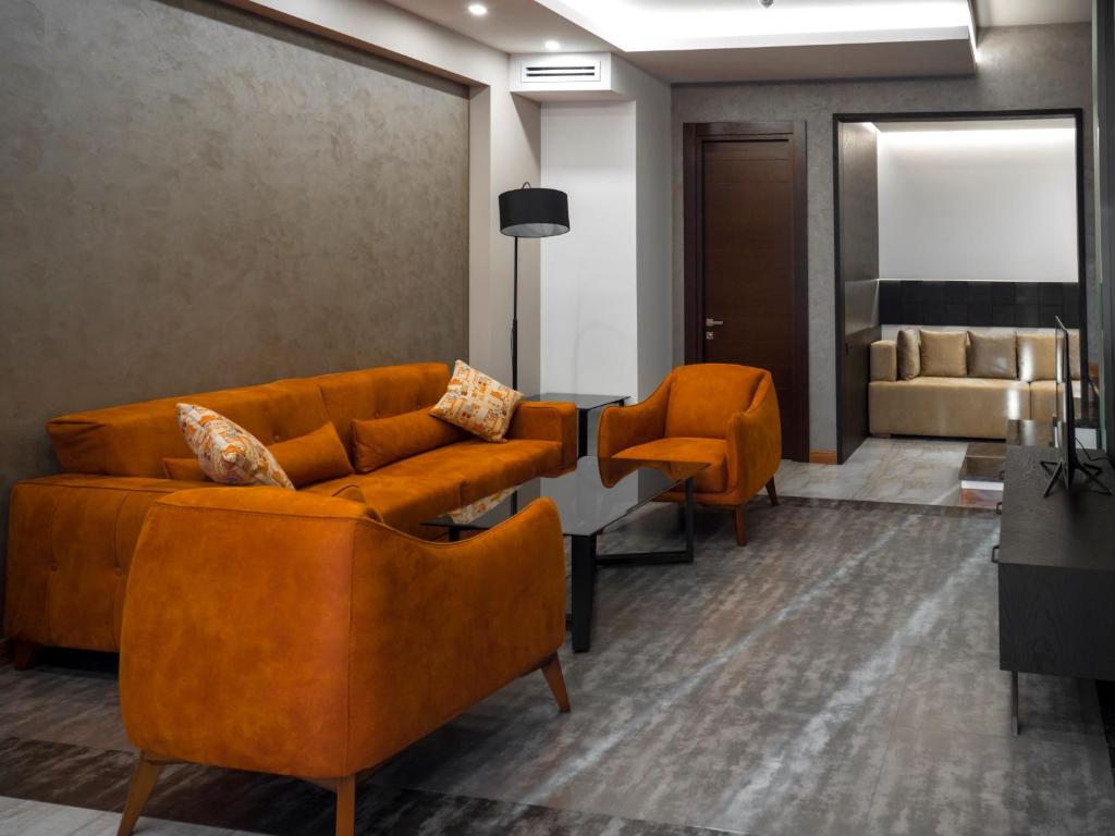 Posezení v ubytování Aghababyan's Hotel