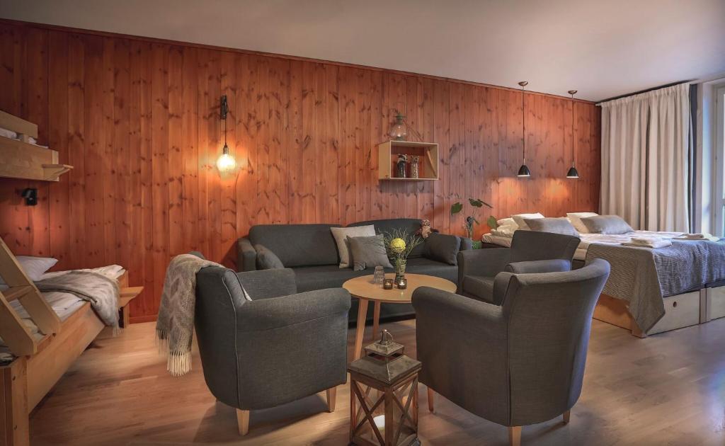 Posezení v ubytování Bergshotellet