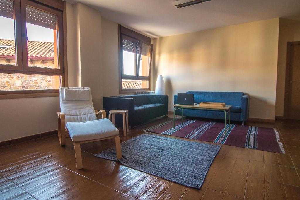 Posezení v ubytování Albergue de Prioro