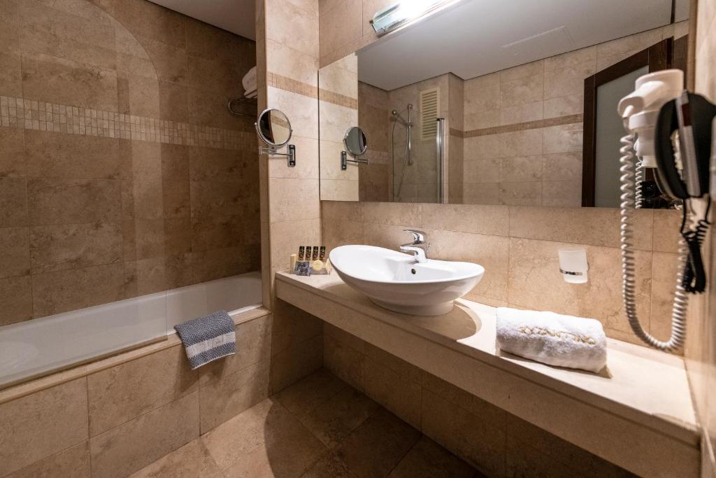 Koupelna v ubytování Hotel Vyzantino