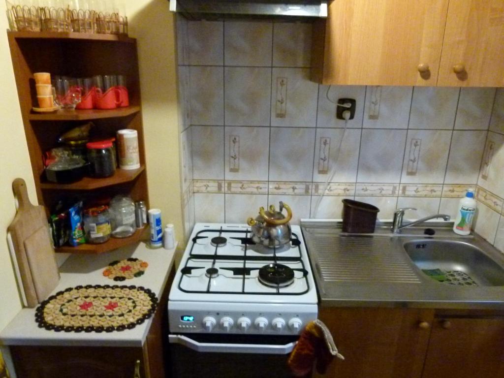 Kuchyň nebo kuchyňský kout v ubytování Agroturystyka u Psotki