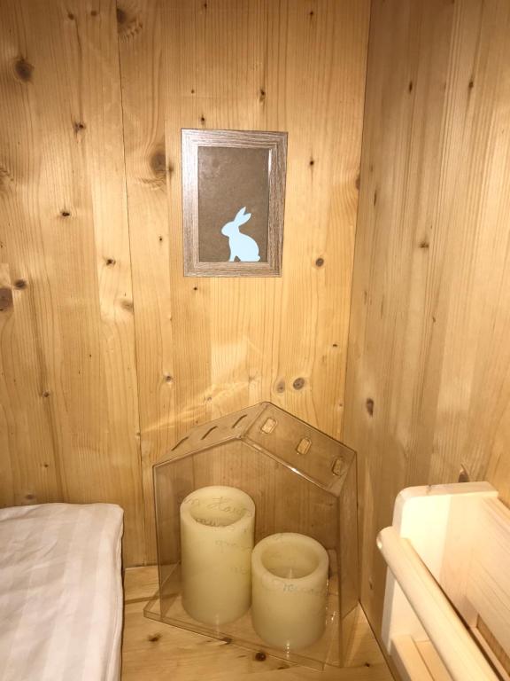 Postel nebo postele na pokoji v ubytování Chalet ?Snow Bunny?