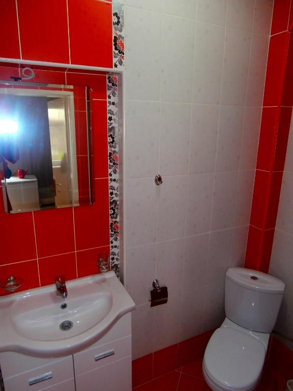 Uma casa de banho em Apartments Pejanović