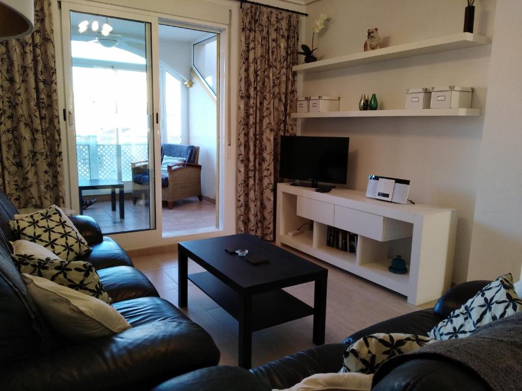 Ribera Beach 1 Apartment Elisa tesisinde bir oturma alanı