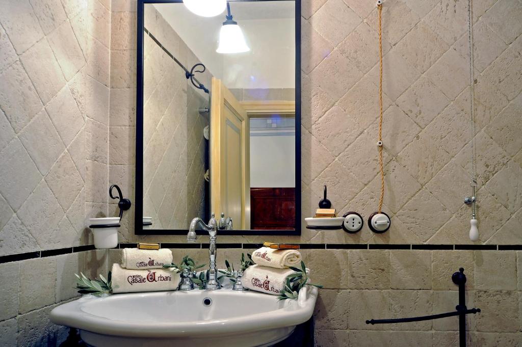 Koupelna v ubytování Antico Casale Urbani