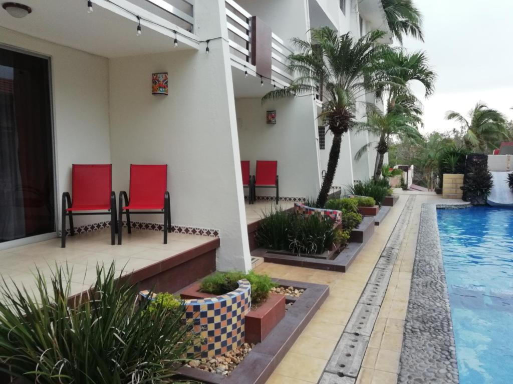 Bazén v ubytování VF Villa Florencia Hotel nebo v jeho okolí