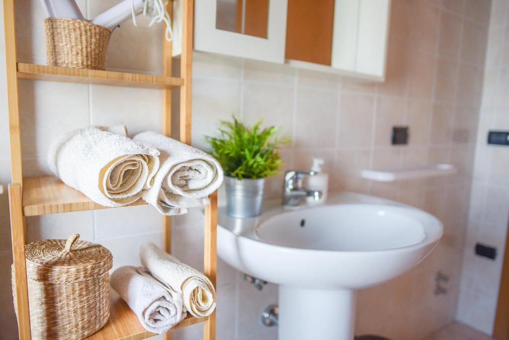 Koupelna v ubytování Agriturismo la Preara