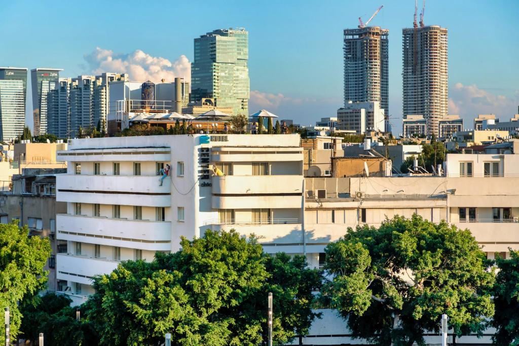 Nespecifikovaný výhled na destinaci Tel Aviv nebo výhled na město při pohledu z hotelu