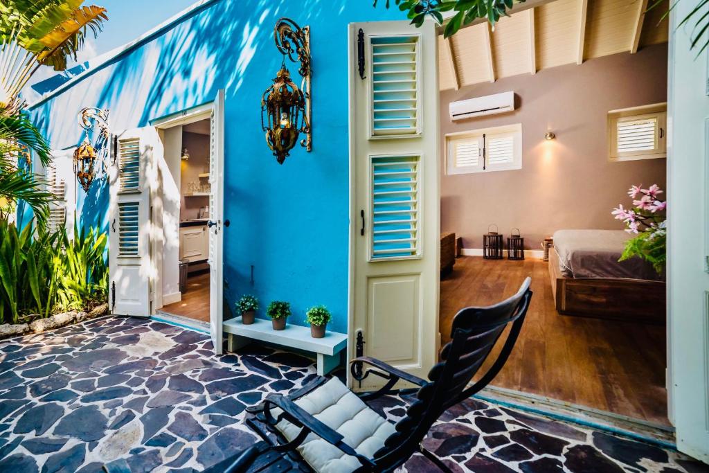 Uma área de estar em Pietermaai Boutique Hotel