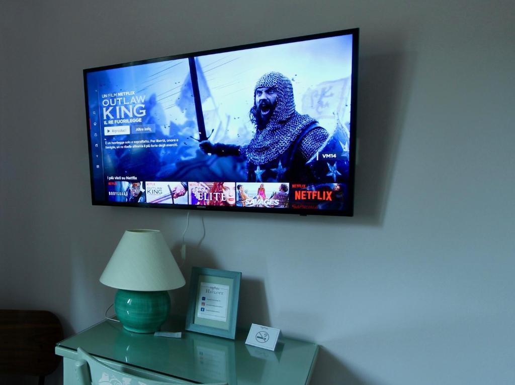 TV a/nebo společenská místnost v ubytování Hayloft