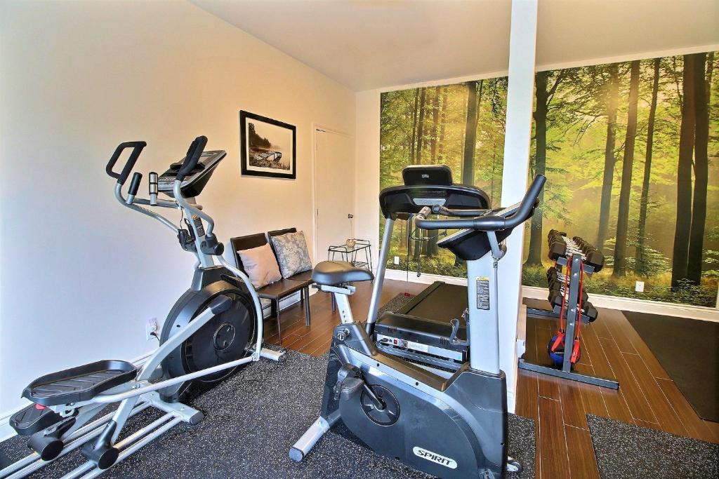 Fitness centrum a/nebo fitness zařízení v ubytování Condo Le Champlain-102