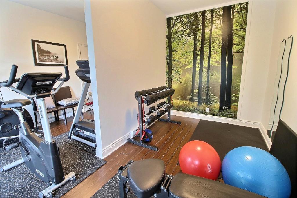 Fitness centrum a/nebo fitness zařízení v ubytování Condo Le Champlain-102