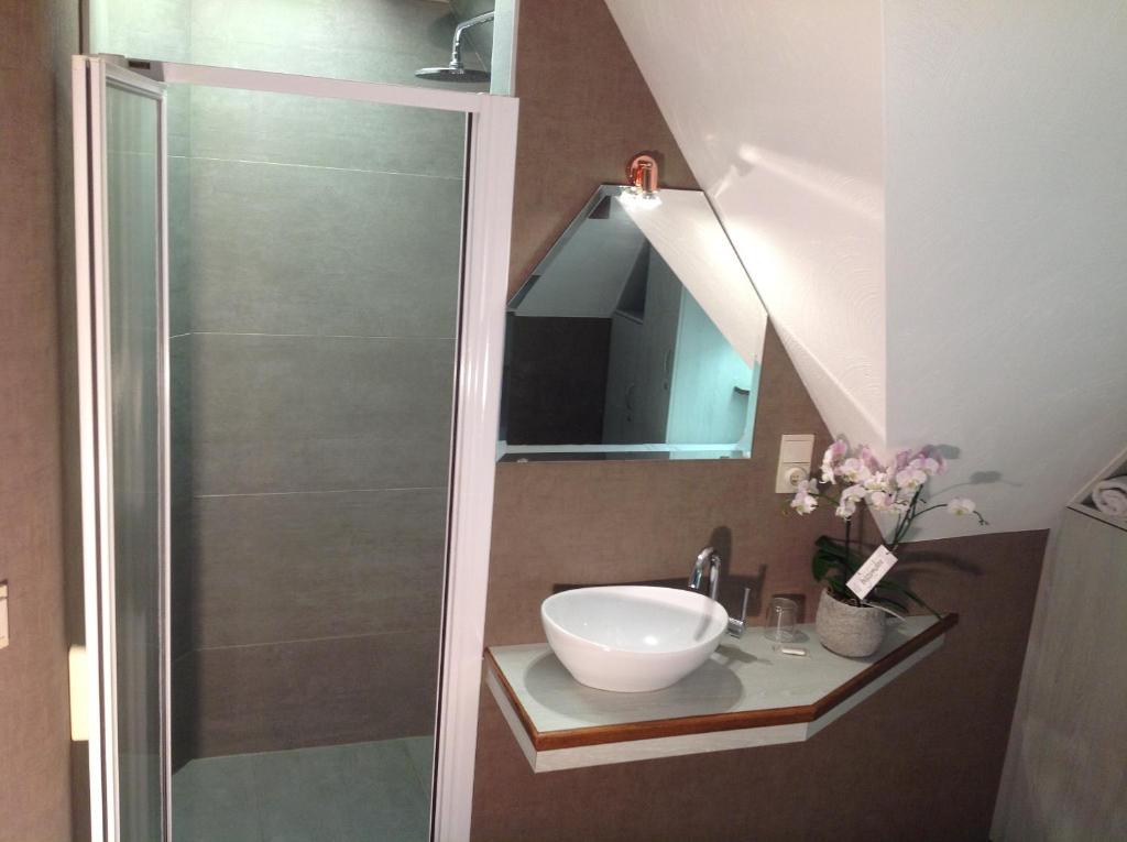 Koupelna v ubytování B&B Decoster