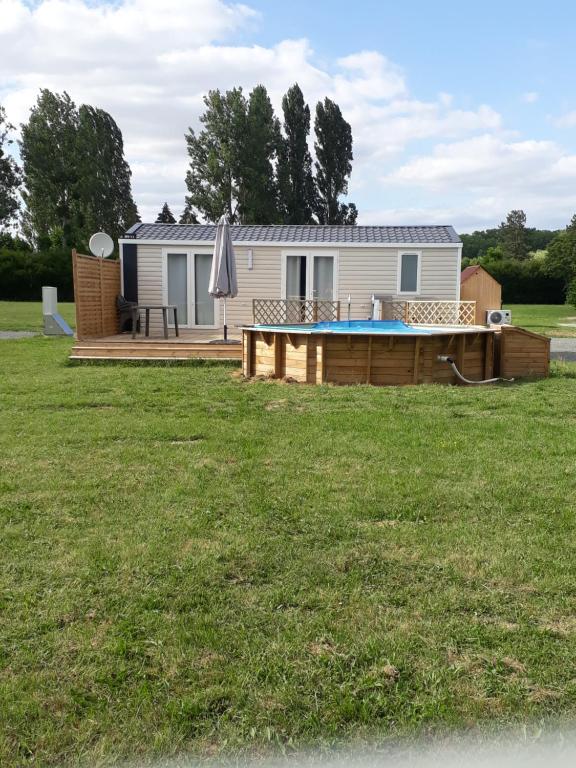 Camping Le Cardinal - Mobile Home With Individual Swimming Pool