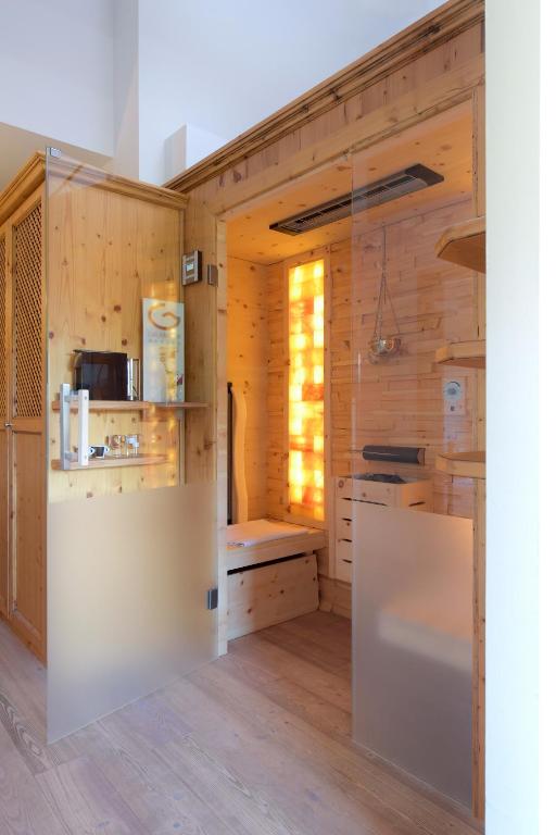 Kuchyň nebo kuchyňský kout v ubytování Hotel und Alpen Apartments mit Sauna - Bürglhöh