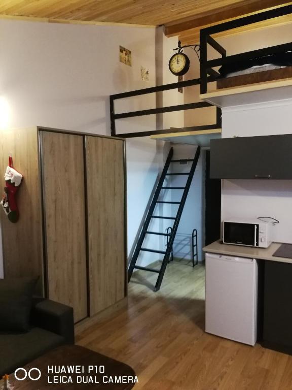 Kuchyň nebo kuchyňský kout v ubytování Gudauri S Residence